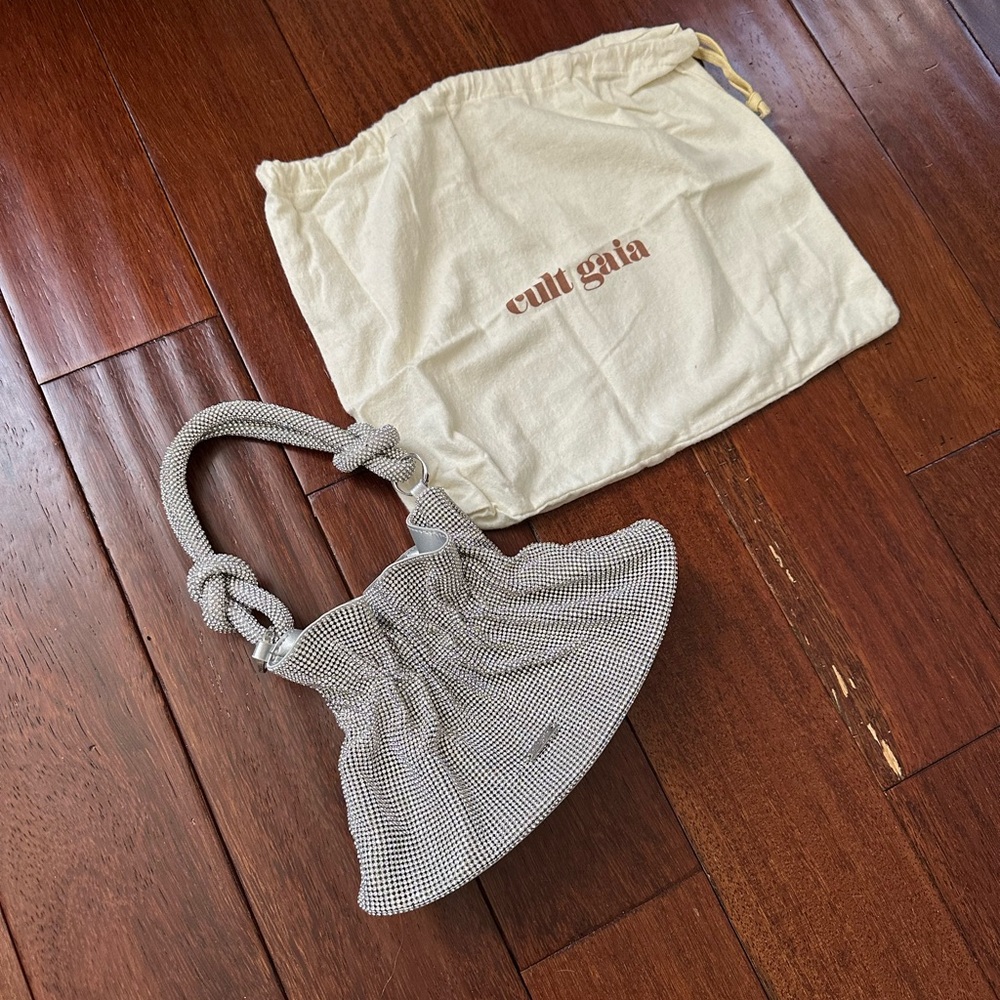 Cult Gaia Bara Mini Shoulder Bag in silvar